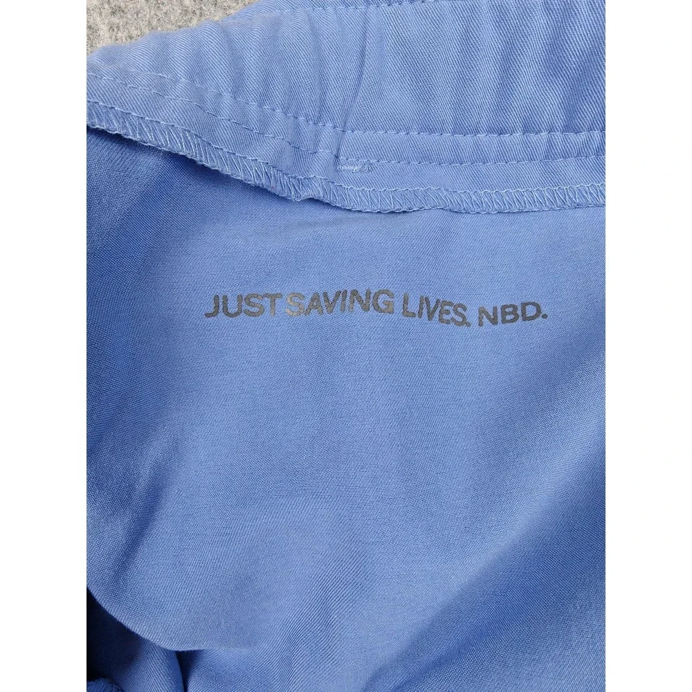 FIGS Scrub Pants Mens Medium Short‎ Blue Technical Collection Jogger Drawstring